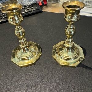 Elegant Gold Candle Holders